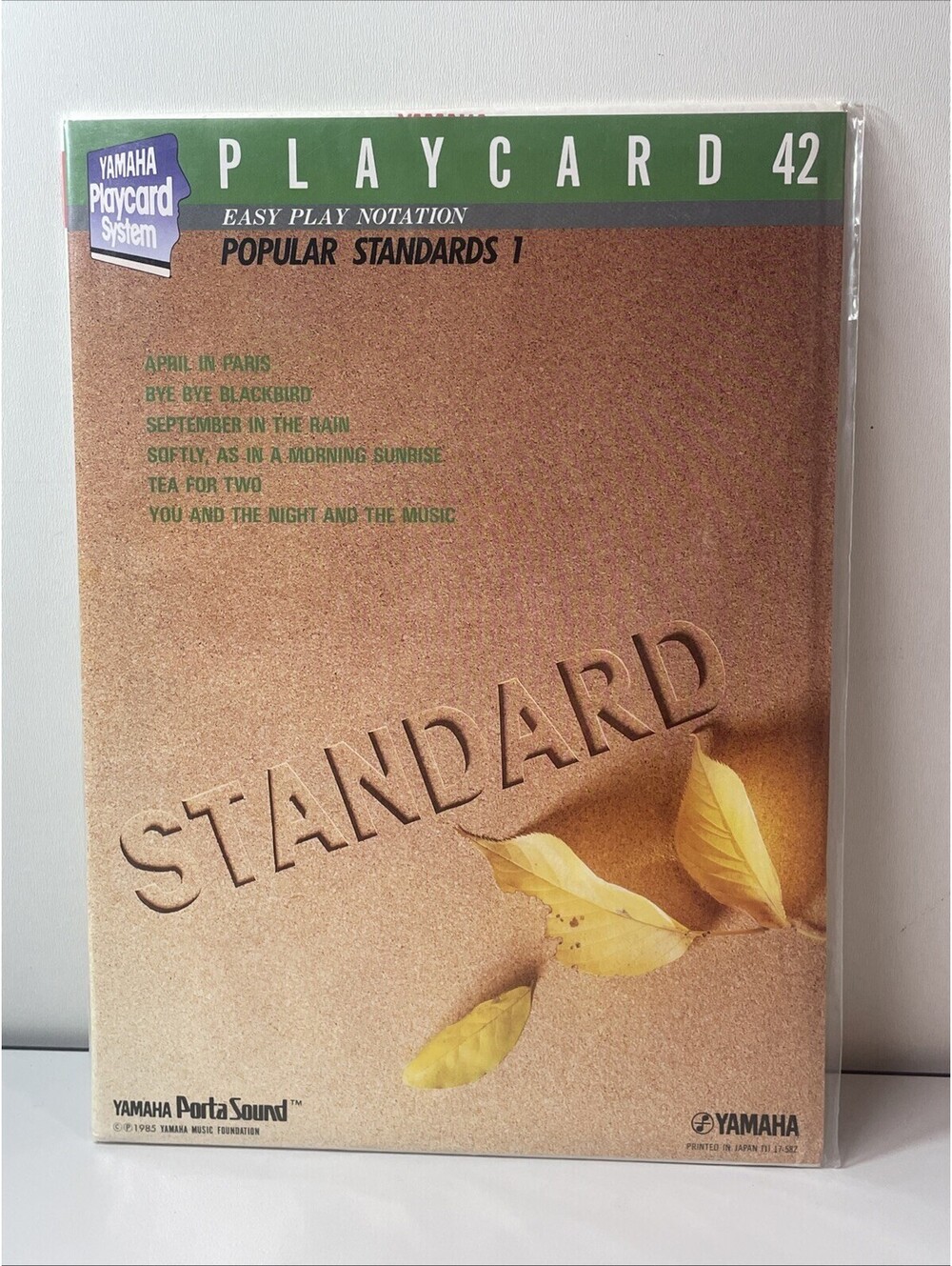 RARE Vintage Yamaha PlayCard 42 Popular Standards 1 PortaSound NEW Japan 1985